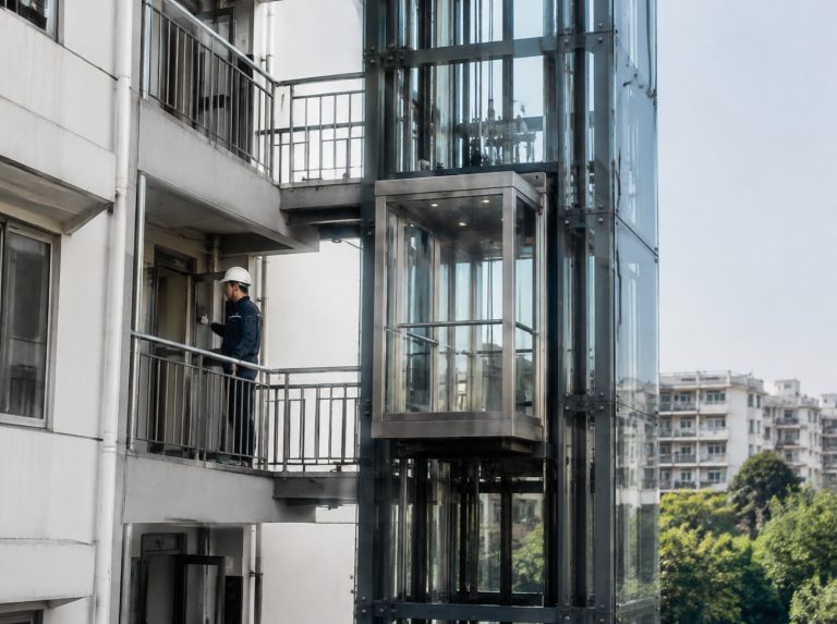 廊坊旧楼加建观光电梯